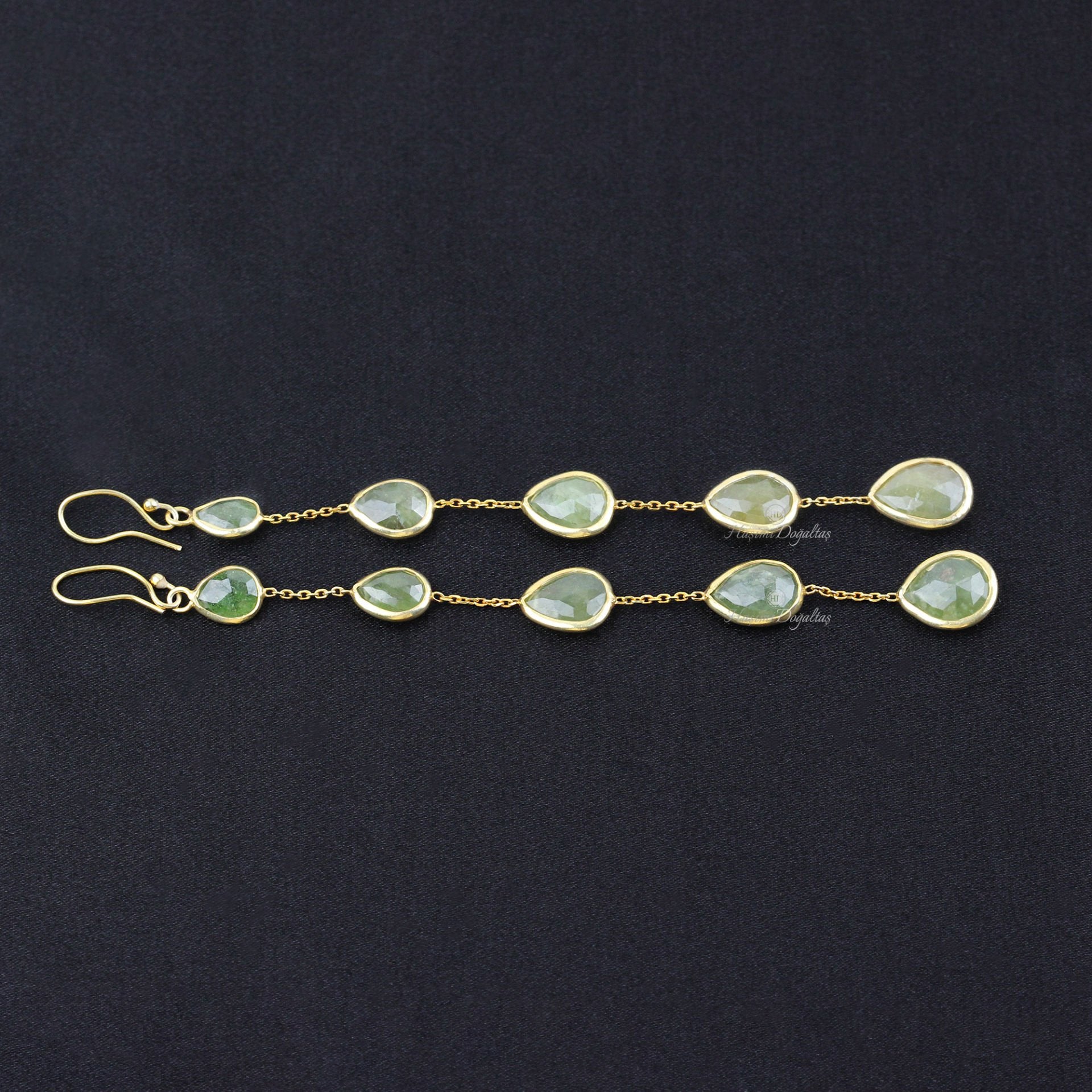 Peridot Eva Gümüş Küpe — görsel 5