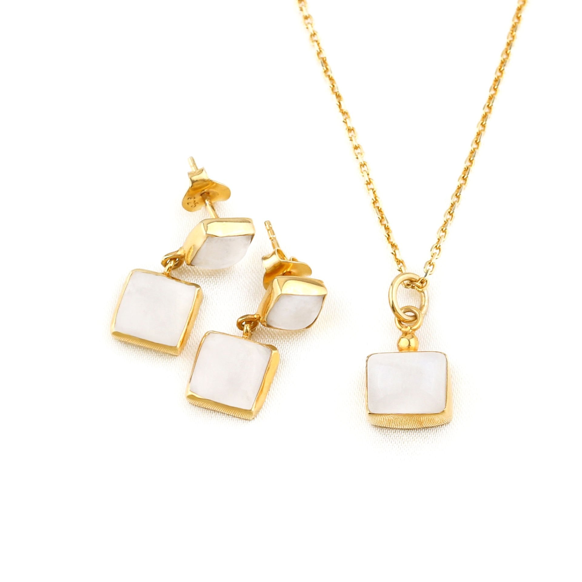 Aytaşı Minimal Gümüş Set