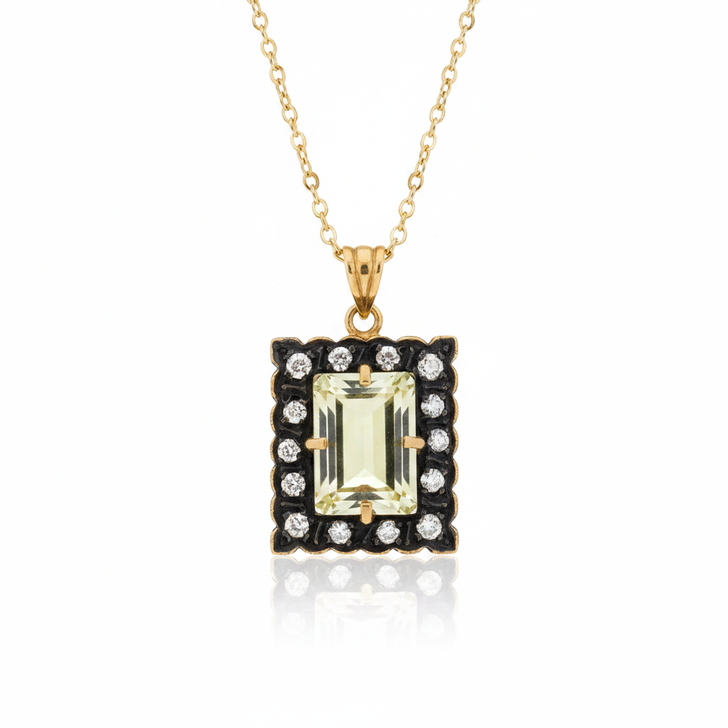 Elmas & Moissanite Kolye