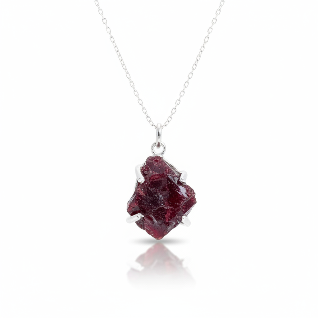 Garnet Gümüş Kolye