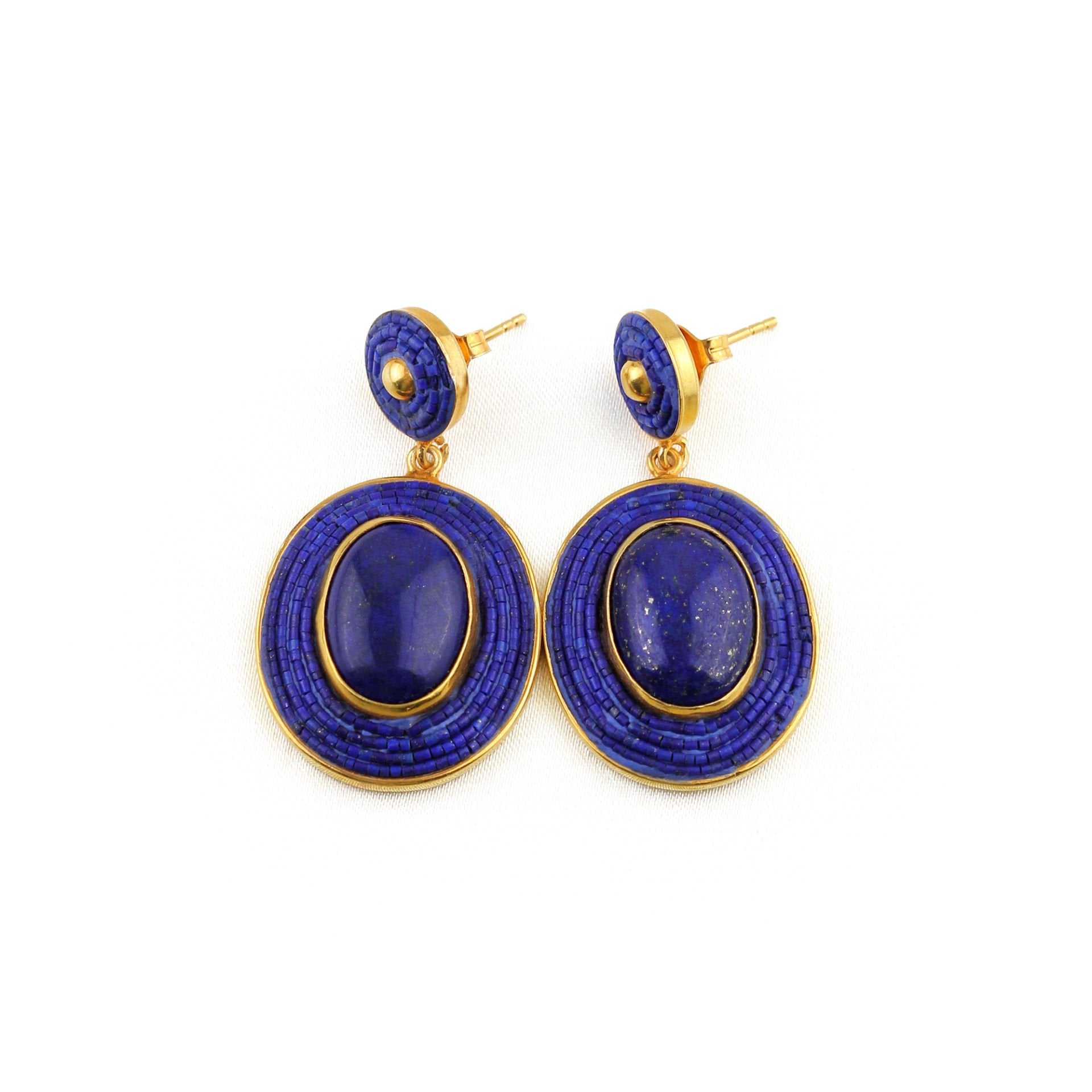 Lapis Lazuli Gümüş Küpe