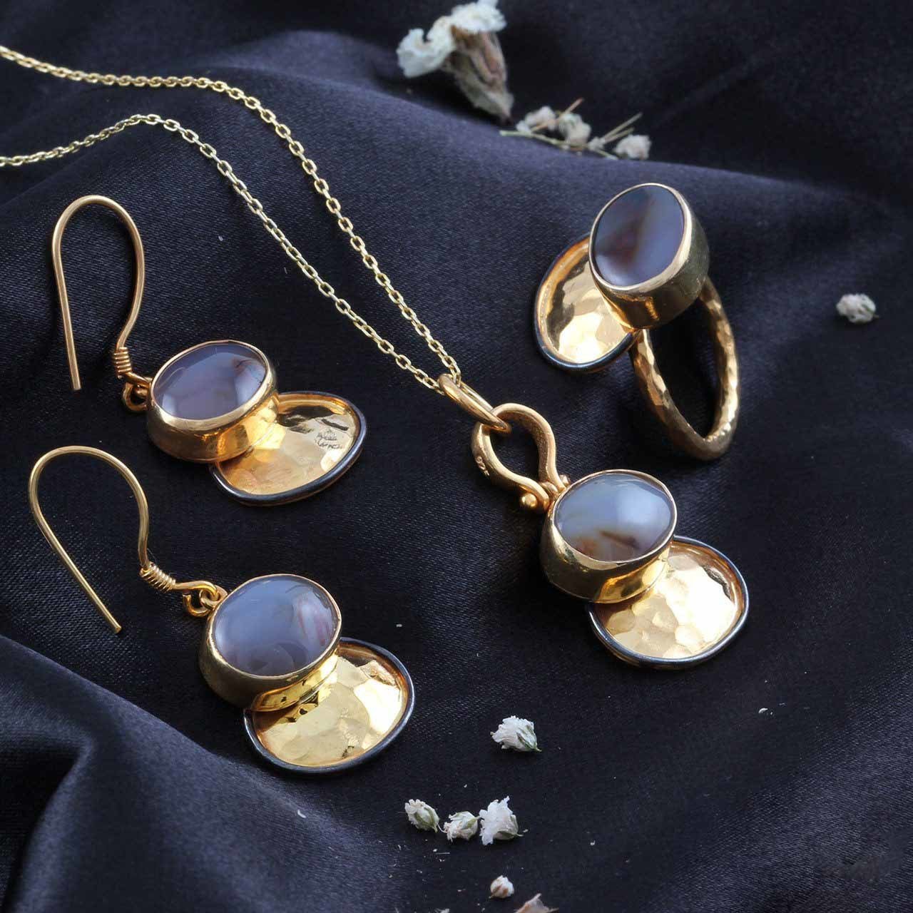 Yemen Akik Kadın Gümüş Set — görsel 2