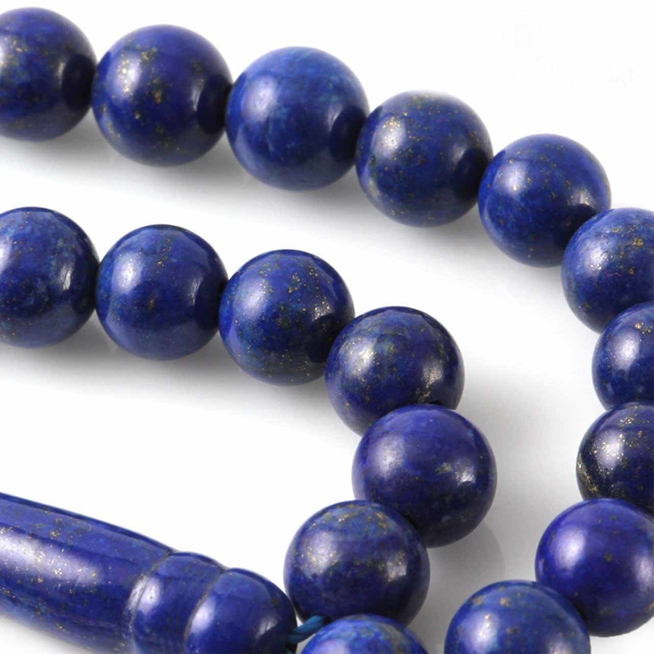 Lapis Lazuli Gümüş Püsküllü Tesbih — görsel 2