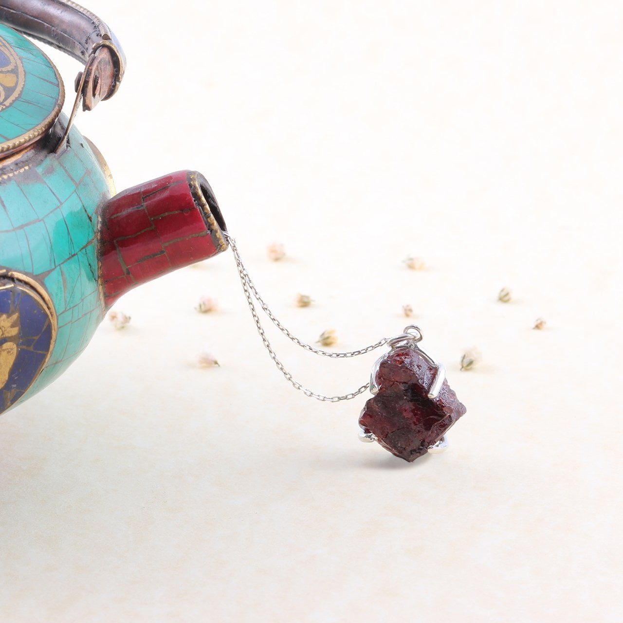 Garnet Gümüş Kolye — görsel 3