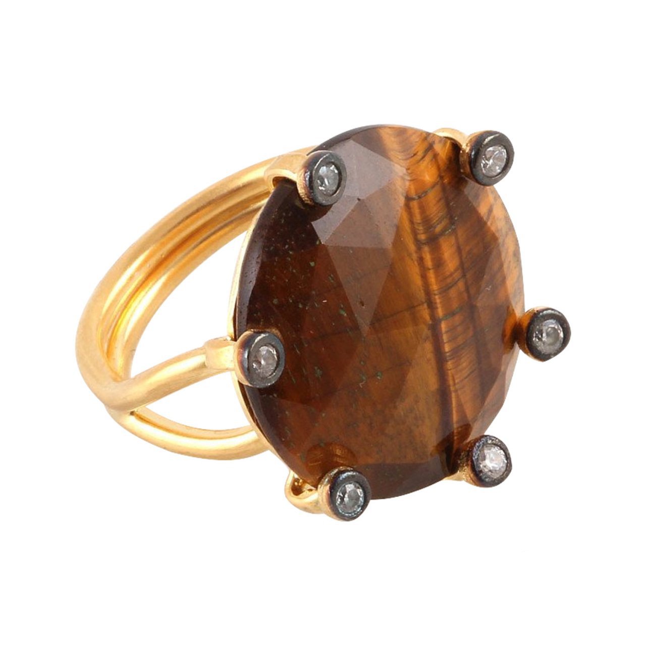 Kaplan Gözü Gümüş Yüzük — görsel 2