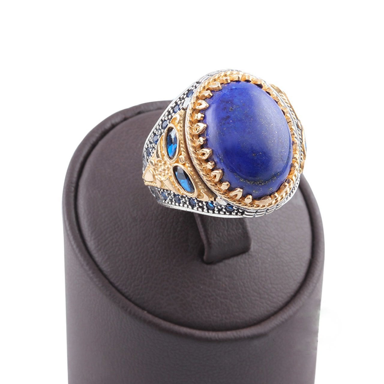 Lapis Lazuli Erkek Gümüş Yüzük — görsel 3