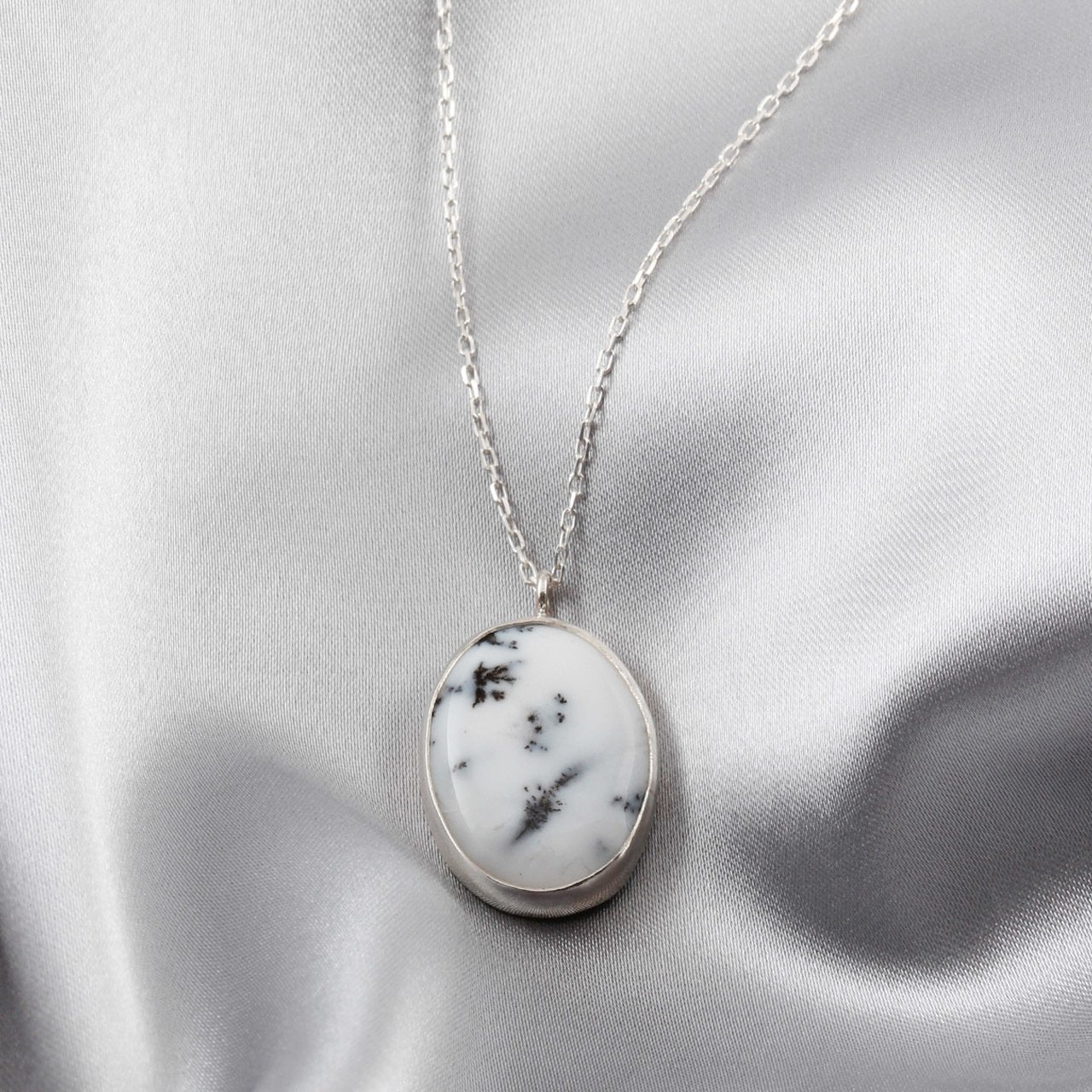 Dendrit Opal Doğaltaş Kolye — görsel 4