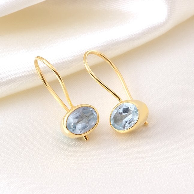 Mavi Topaz Küpe — görsel 3