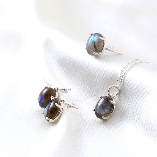 Labradorit Gümüş Set — görsel 3
