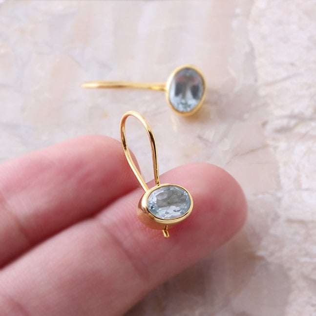 Mavi Topaz Küpe — görsel 4