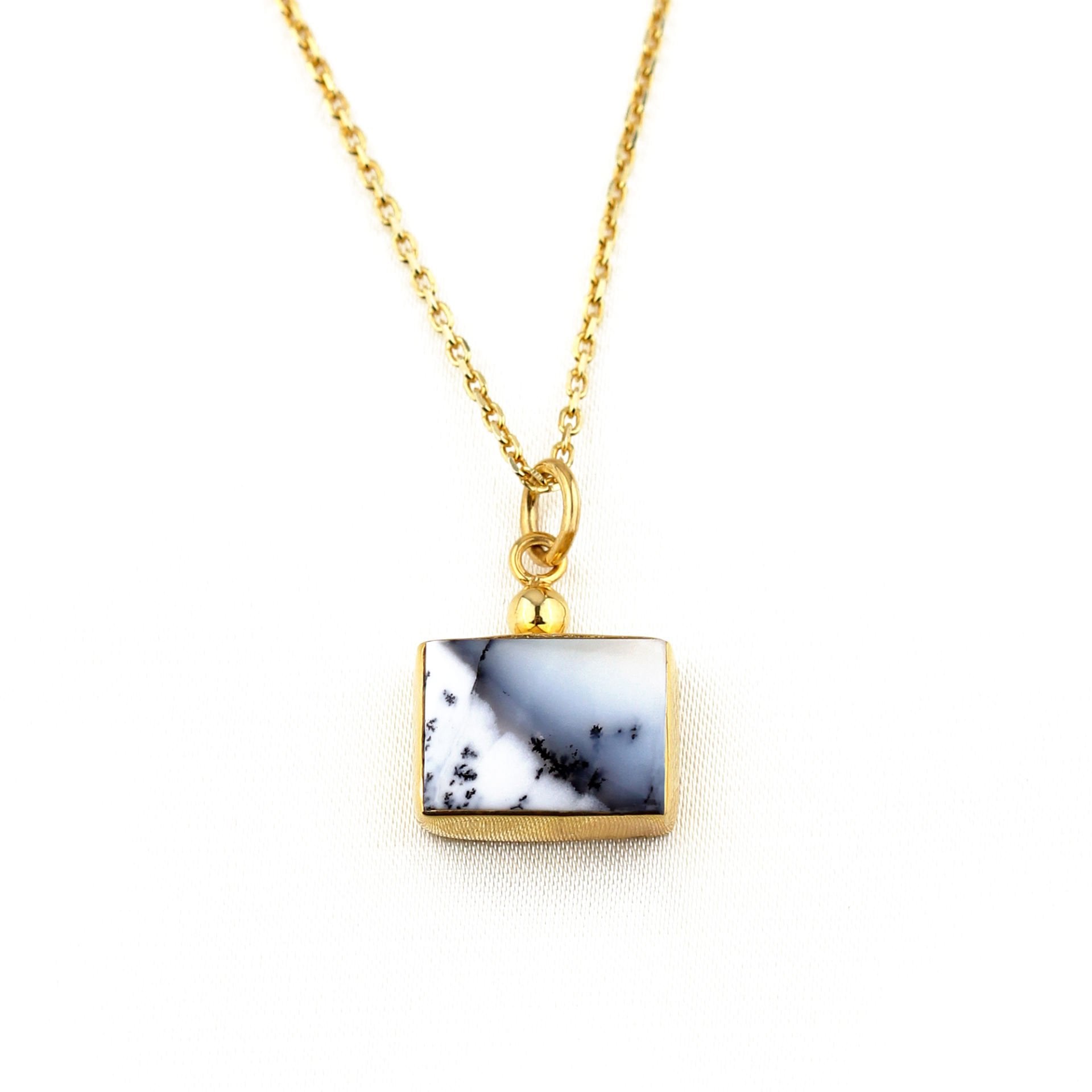 Dendrit Opal Doğaltaş Gümüş Set — görsel 3