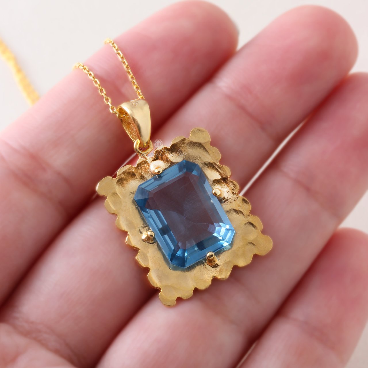Mavi Topaz Kolye — görsel 2