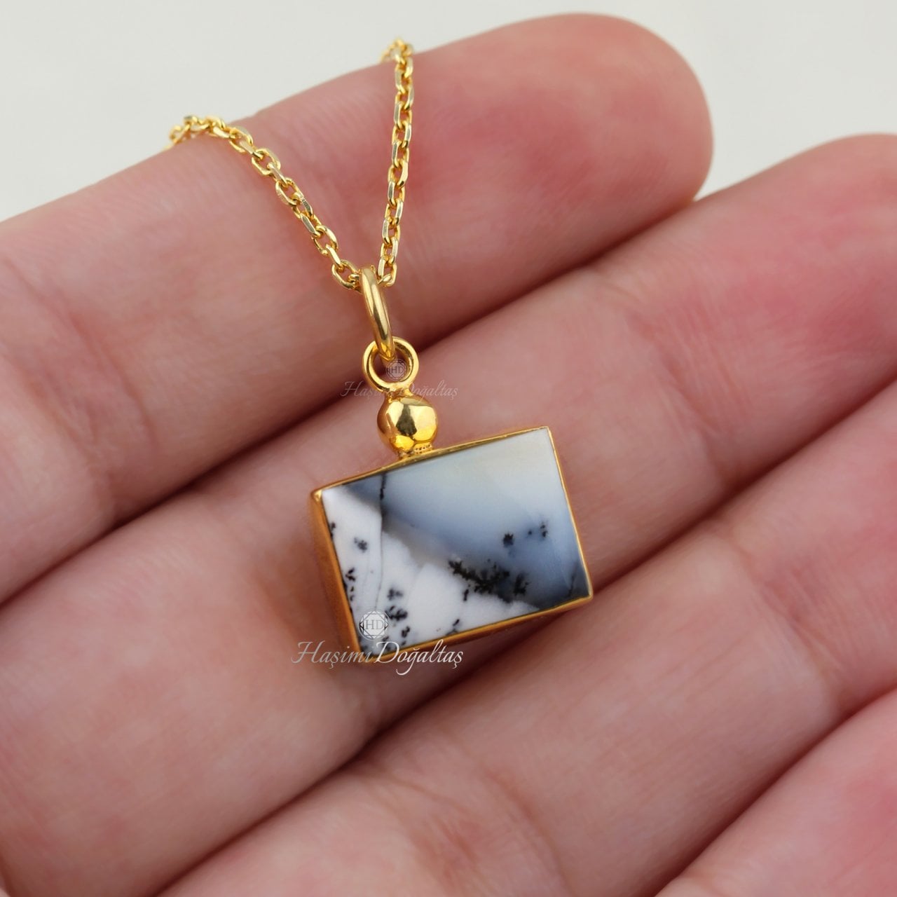 Dendrit Opal Doğaltaş Gümüş Set — görsel 5