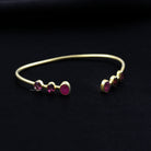Rhodolite Garnet ve Yakut Gümüş Bileklik — görsel 5