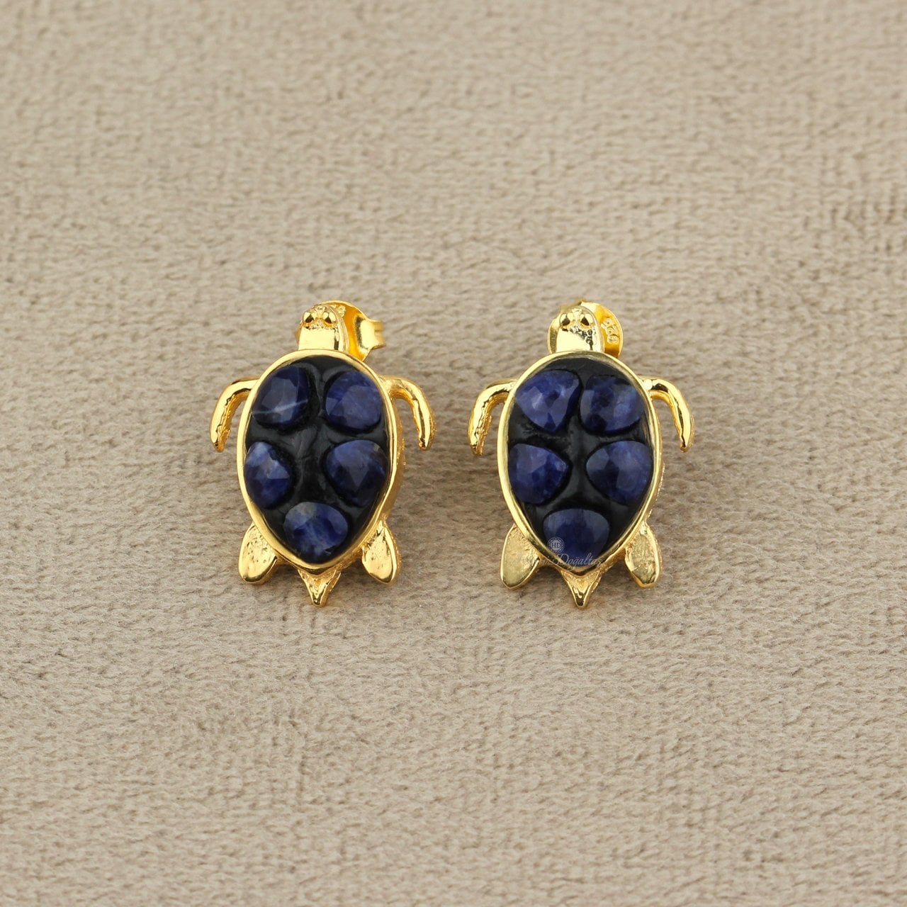 Safir Doğaltaş Gümüş Küpe — görsel 2