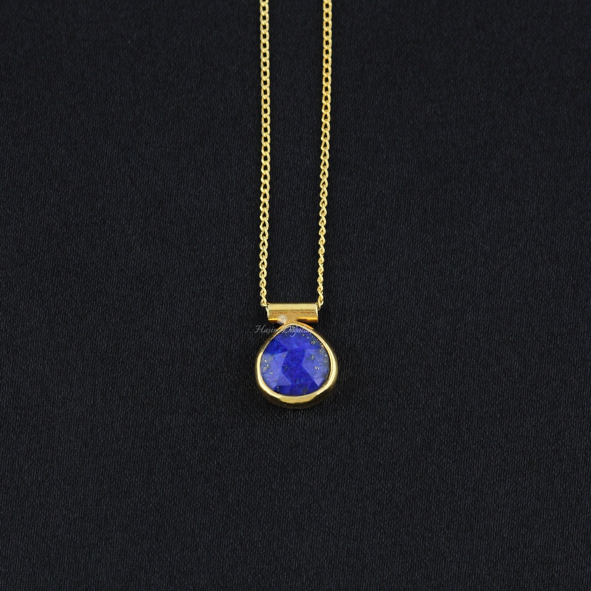 Lapis Lazuli Gümüş Kolye — görsel 5