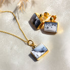 Dendrit Opal Doğaltaş Gümüş Set — görsel 2