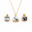 Dendrit Opal Doğaltaş Gümüş Set