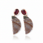 Garnet & Akik Doğaltaş Küpe