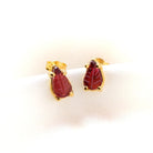 Garnet Yaprak Küpe