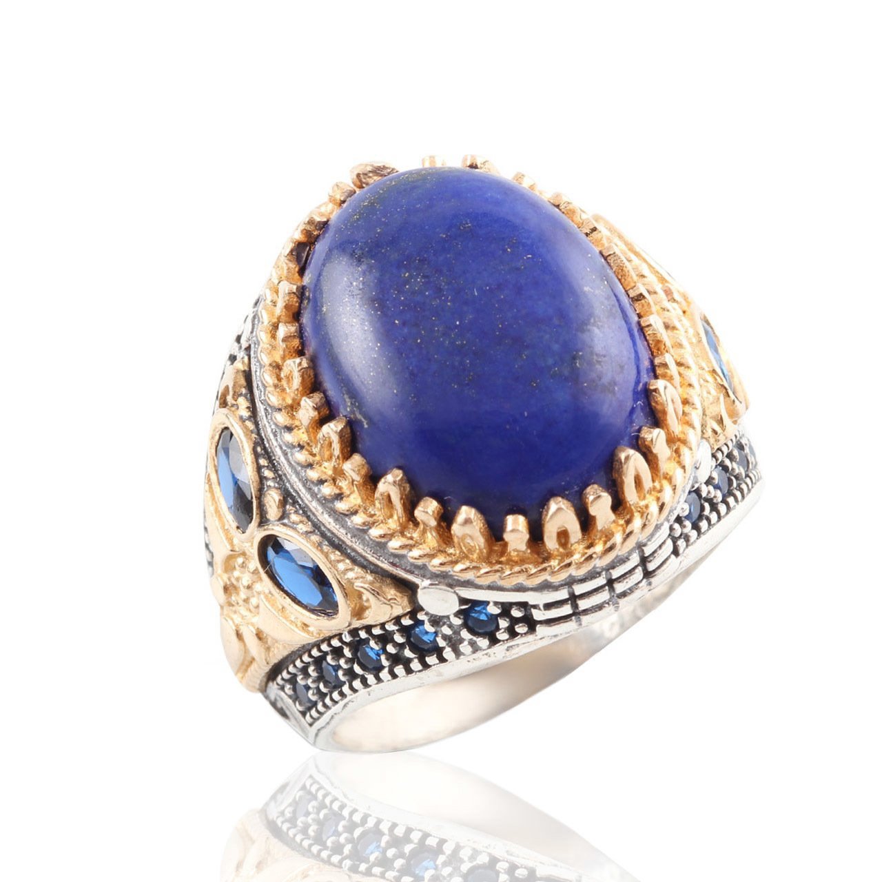 Lapis Lazuli Erkek Gümüş Yüzük