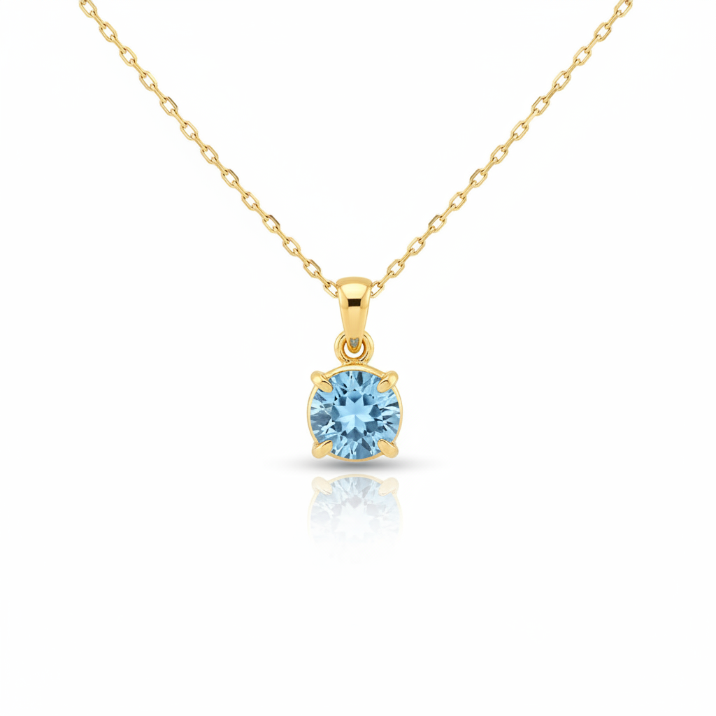 Mavi Topaz Kolye