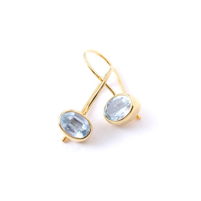 Mavi Topaz Küpe