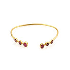 Rhodolite Garnet ve Yakut Gümüş Bileklik