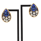 Lapis Lazuli & Ay Taşı Küpe — Aytaşı doğal taş — görsel 4