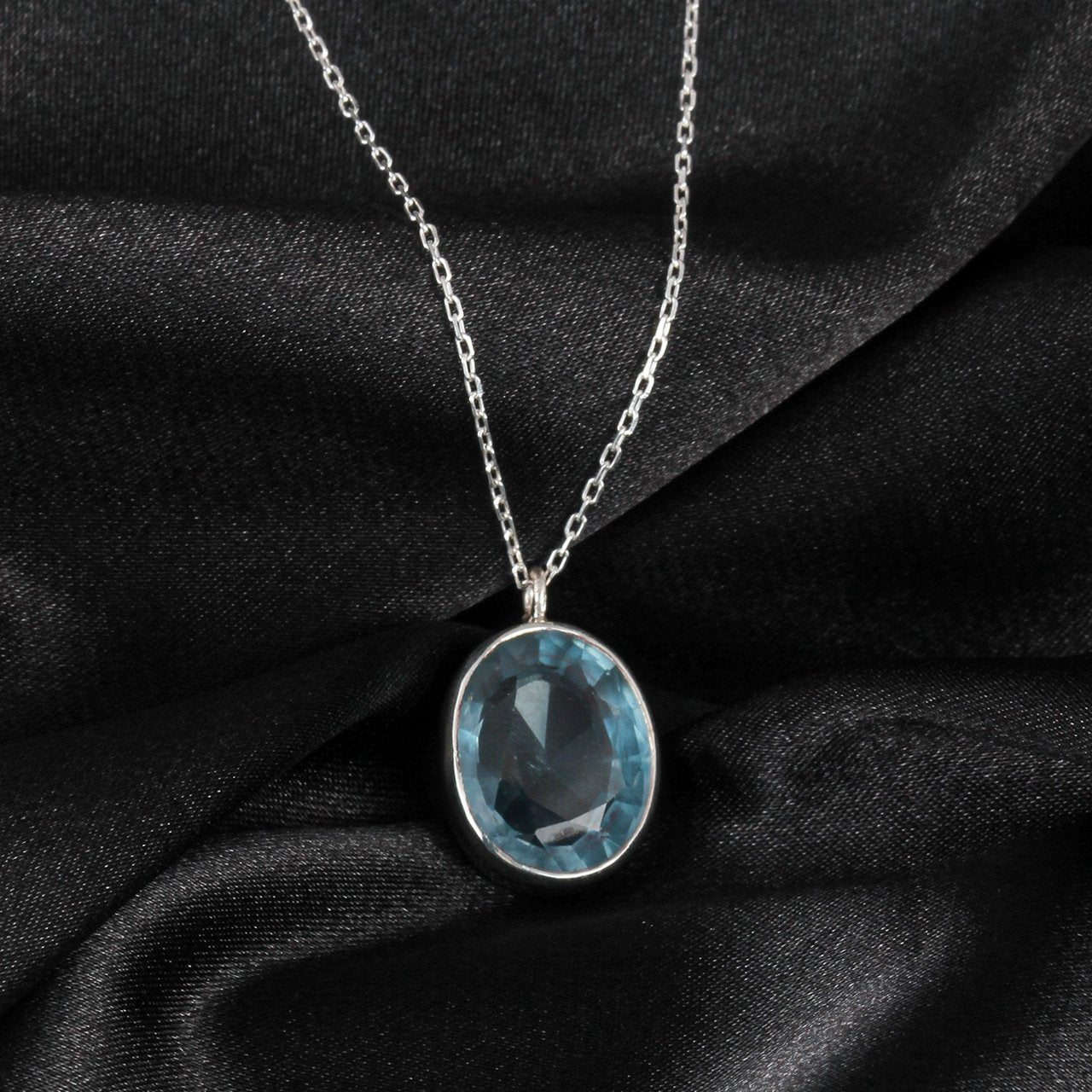 Mavi Topaz Kolye — görsel 3