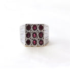 Garnet Erkek Gümüş Yüzük — görsel 3
