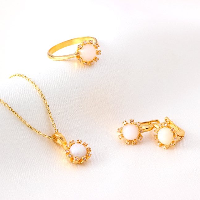 Opal Fer Serisi Set — Elmas doğal taş — görsel 4