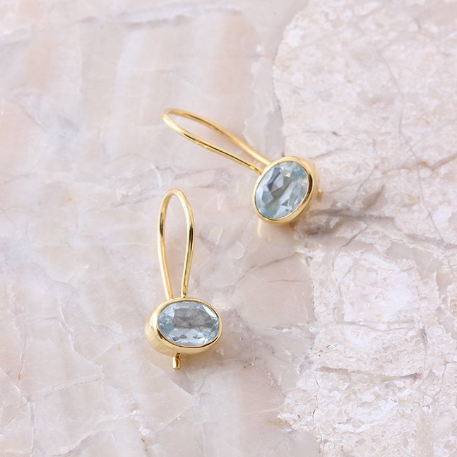 Mavi Topaz Küpe — görsel 2