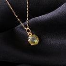 Zebercet (Peridot) Prong Gümüş Kolye — görsel 4